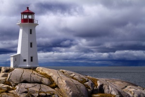 vuurtoren aan Peggys Cove | Lighthouse Route